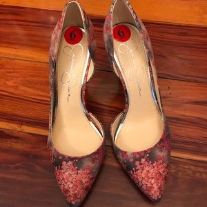 Jessica Simpson Livvy Floral D’orsay Dress Pumps